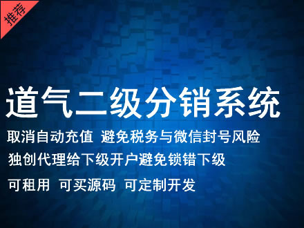 贺州市道气二级分销系统 分销系统租用 微商分销系统 直销系统